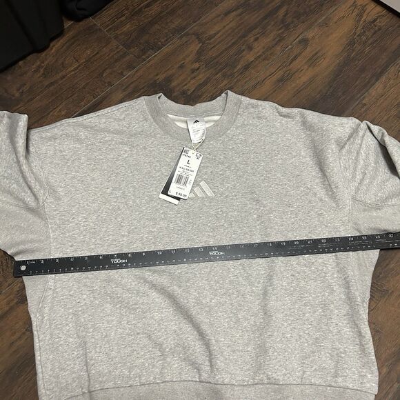 Adidas Womens All SZN Grey Crewneck Size Large Loose Fit IY6749 - Picture 5 of 10